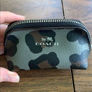 Coach mini coin purse leopard print